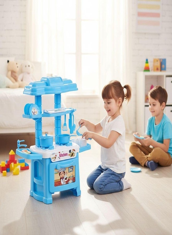 SARASI Kids Kitchen Play Set Toy, Pretend Cooking & Role Play Kitchen for Kids (32 Pcs) - Image 4